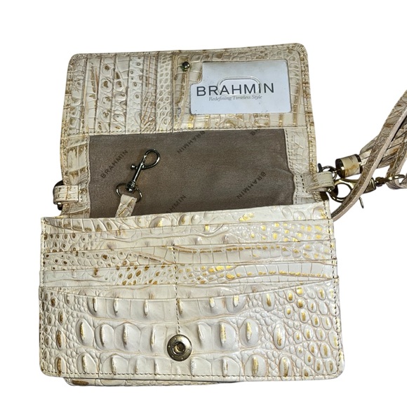 BRAHMIN AMELIA LEATHER CROSSBODY With Built In Wallet - Picture 13 of 17